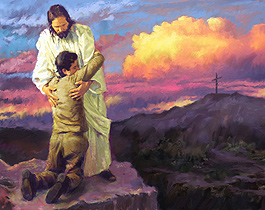 Jesus Christ embraces sinners